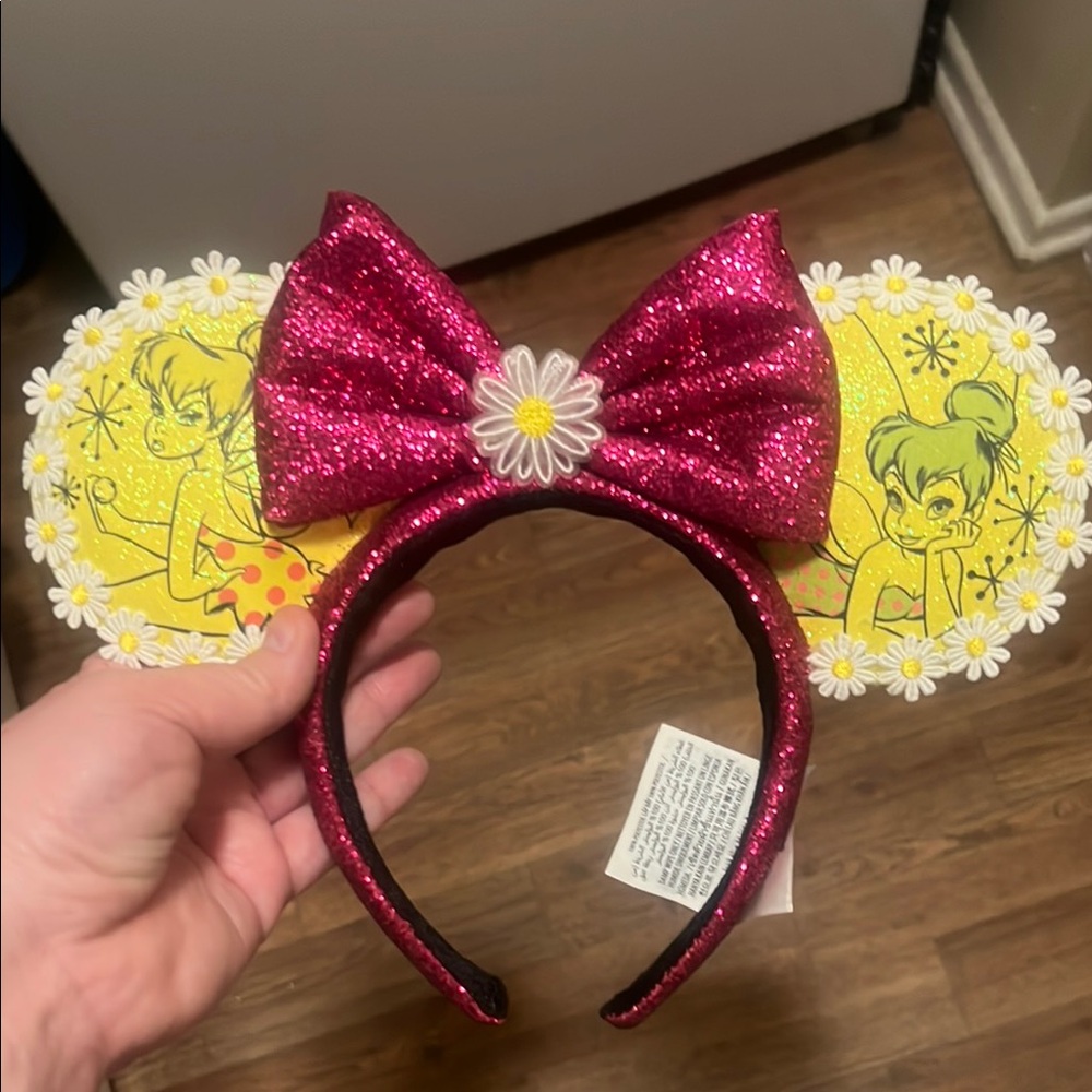 Tinker Bell Adult Headband with Pink Bow